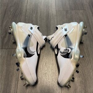 Men's Nike Force Zoom Trout 7 Baseball Cleats White/Black DC9904-103 Size 11 New
